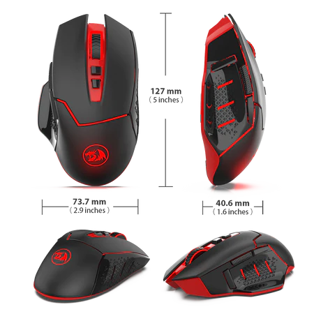 Redragon M692-1 Blade Wireless 2.4GHz, 4800 DPI, 9-Button Programmable Gaming Wireless Mouse - Redragon Redragon M692-1 Blade Wireless 2.4GHz, 4800 DPI, 9-Button Programmable Gaming Wireless Mouse - Redragon